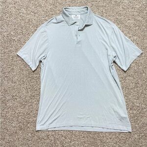 Mizzen main polo shirt mens medium trim fit gray casual preppy